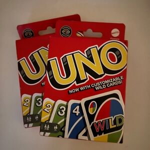 2 UNO Card Game with Customizable Wild Cards New